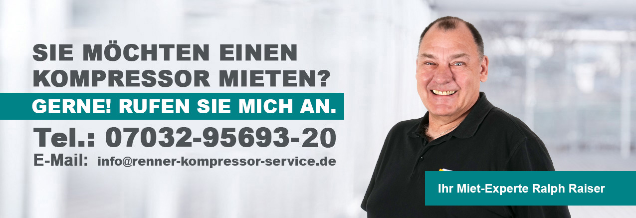 Ihr Ansprechpartner für Mietkompressoren: Telefon: 07032-95693-20